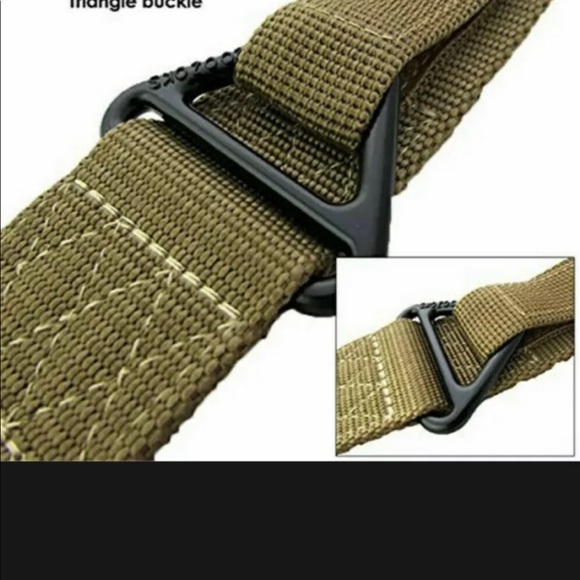 Men's Tactical Belt Military Style Metal Buckle Heavy-Duty Riggers Belts - Picture 4 of 4